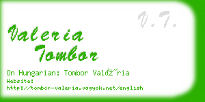 valeria tombor business card